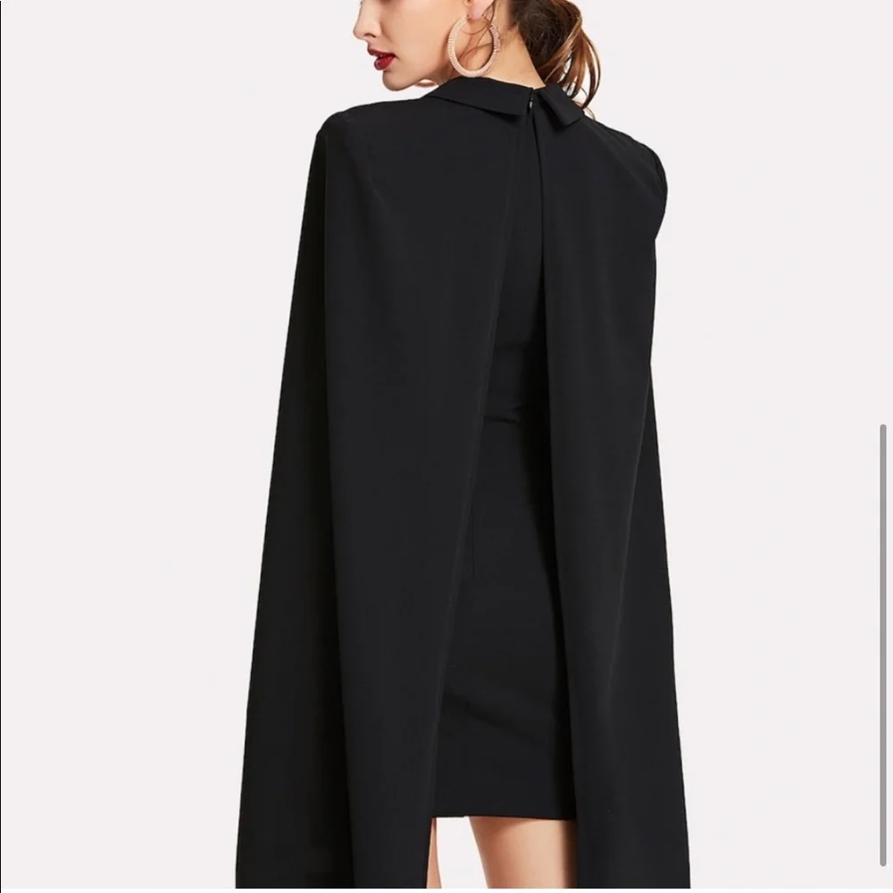Cape Sleeve mini Dress, Sz S - Picture 4 of 5